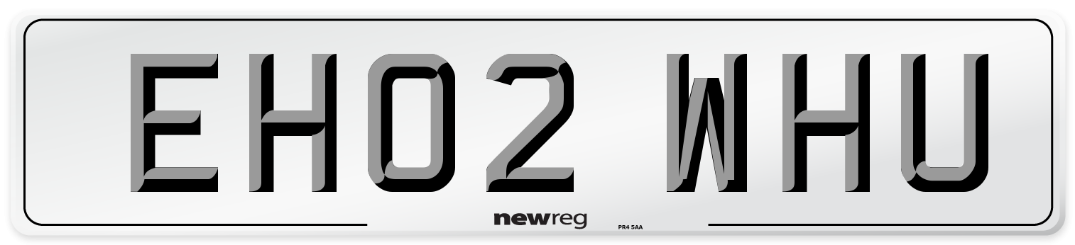 EH02 WHU Number Plate from New Reg